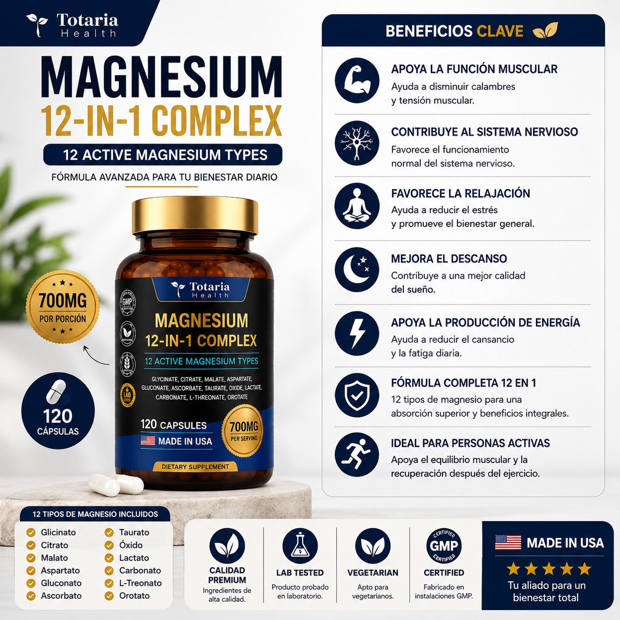 Complejo De Magnesio De Alta Absorción
